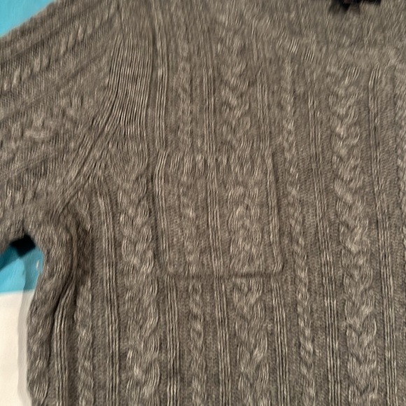 EUC Brooks Brothers women’s cable knit grey sweater dress, size L - Picture 2 of 8